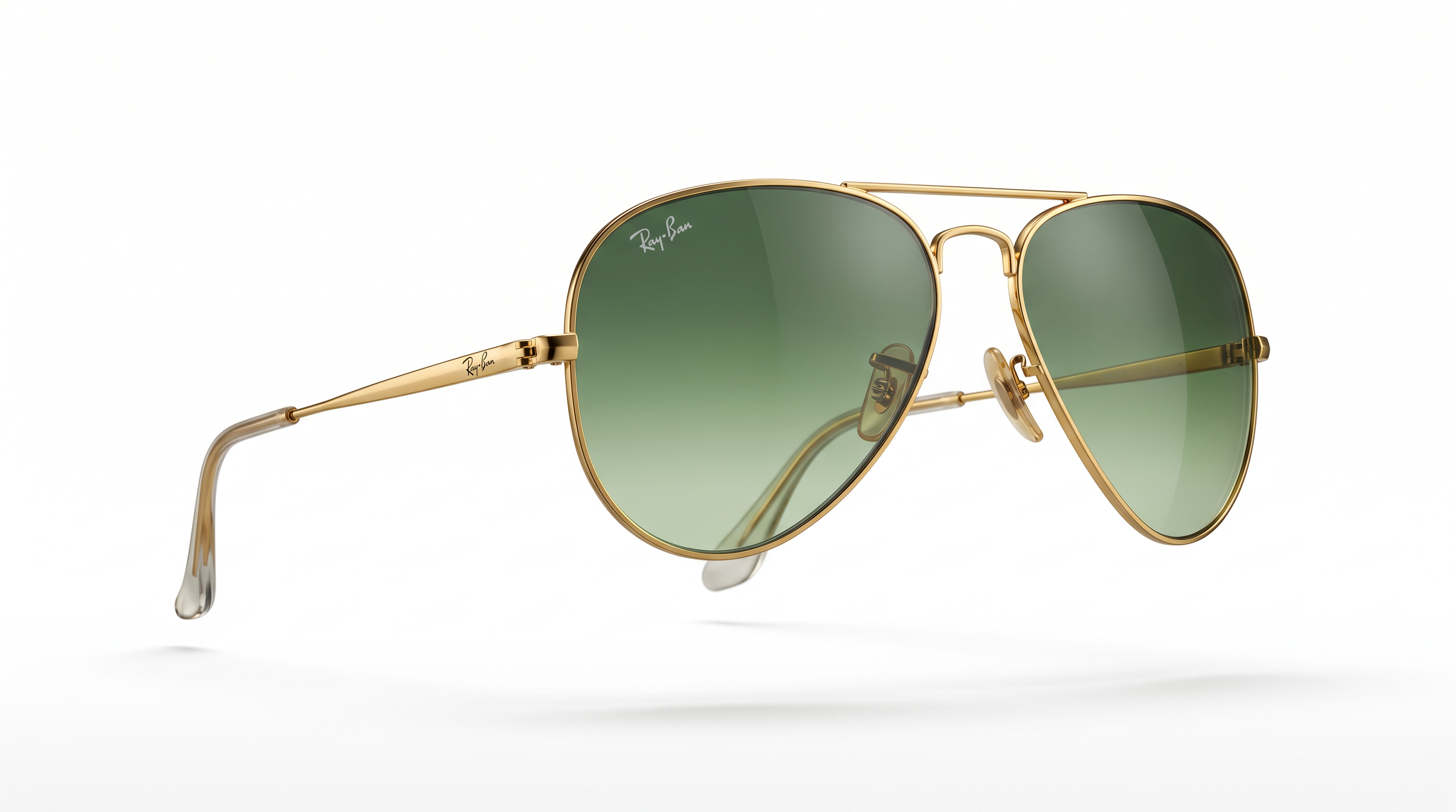 Óculos Aviator premium com armação dourada e lentes verdes — coleção AviatorBrasil 2026