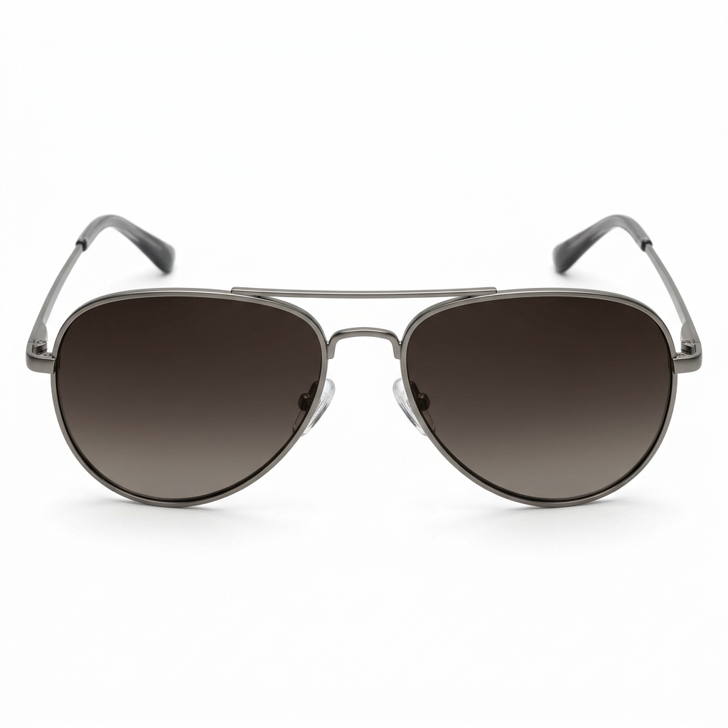 Aviator grafite com lentes marrom polarizadas